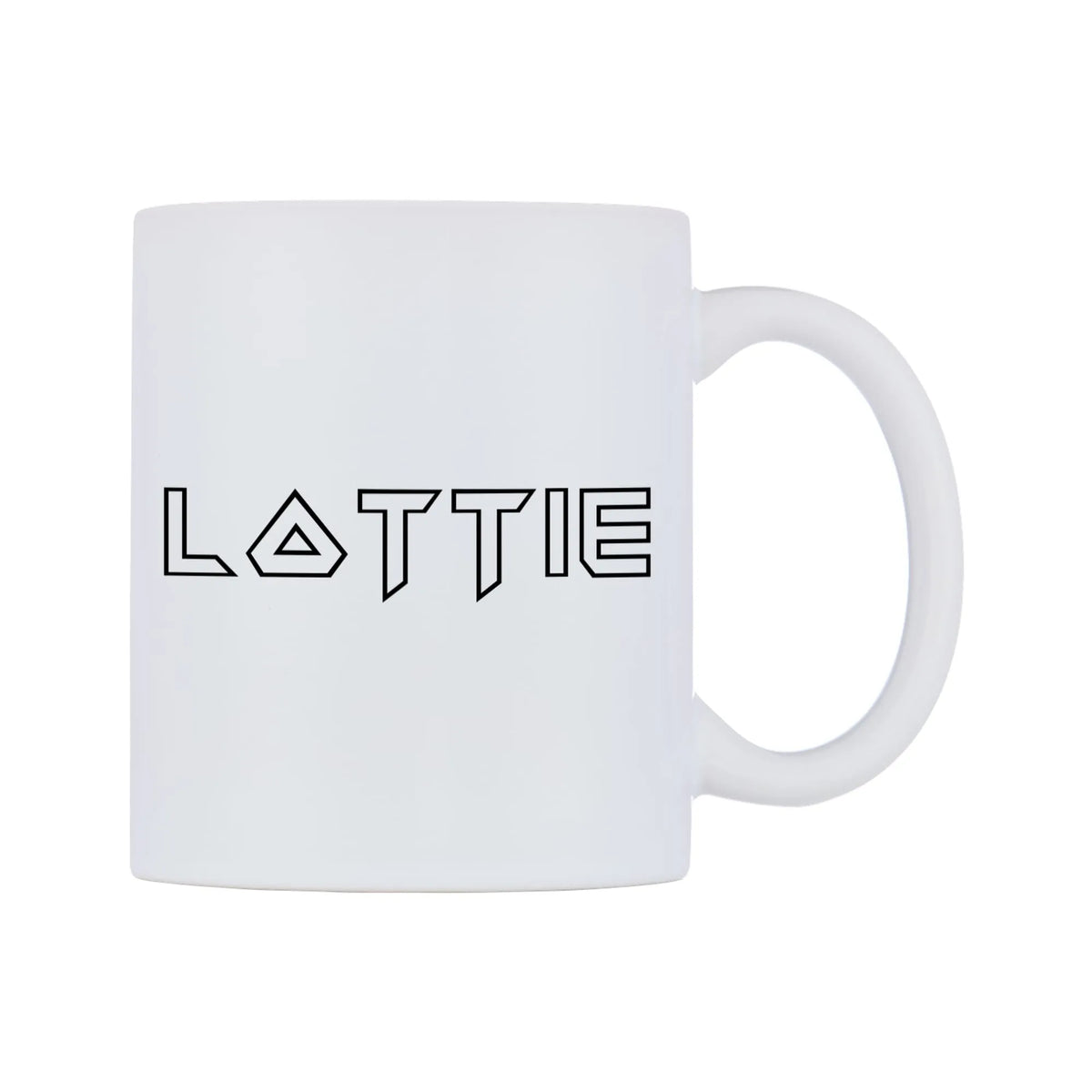 Lottie - Iron Maiden Themed Mug — white 11oz gloss mug, left side, on a white background