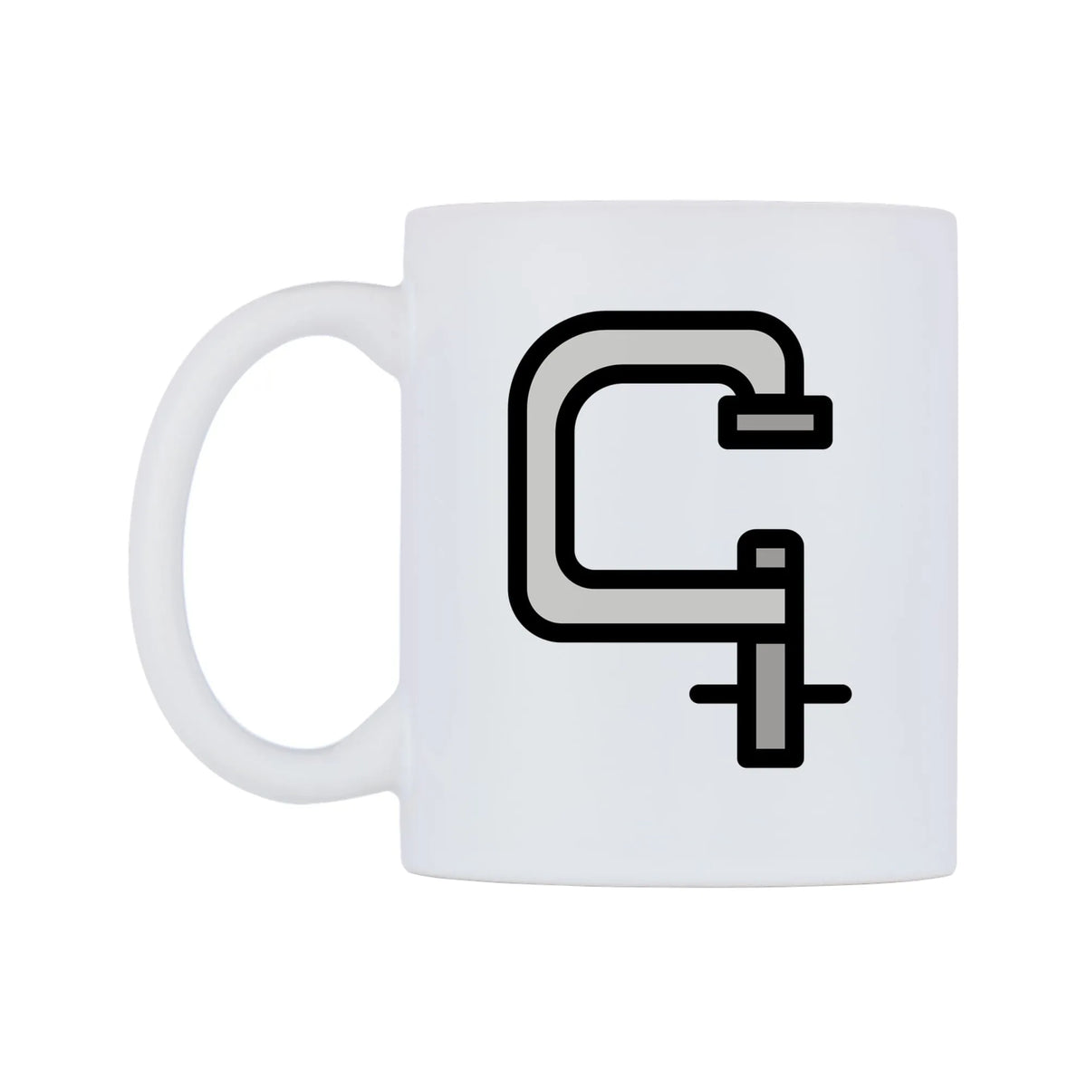 Clamp Emoji Mug — mug, right side, on a white background