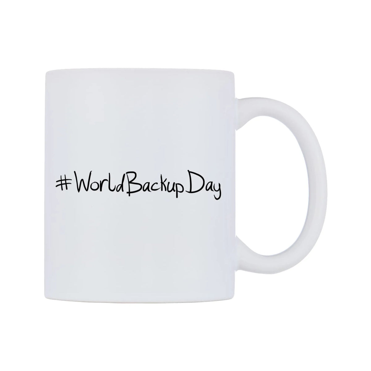 WorldBackupDay Mug — mug, left side, on a white background
