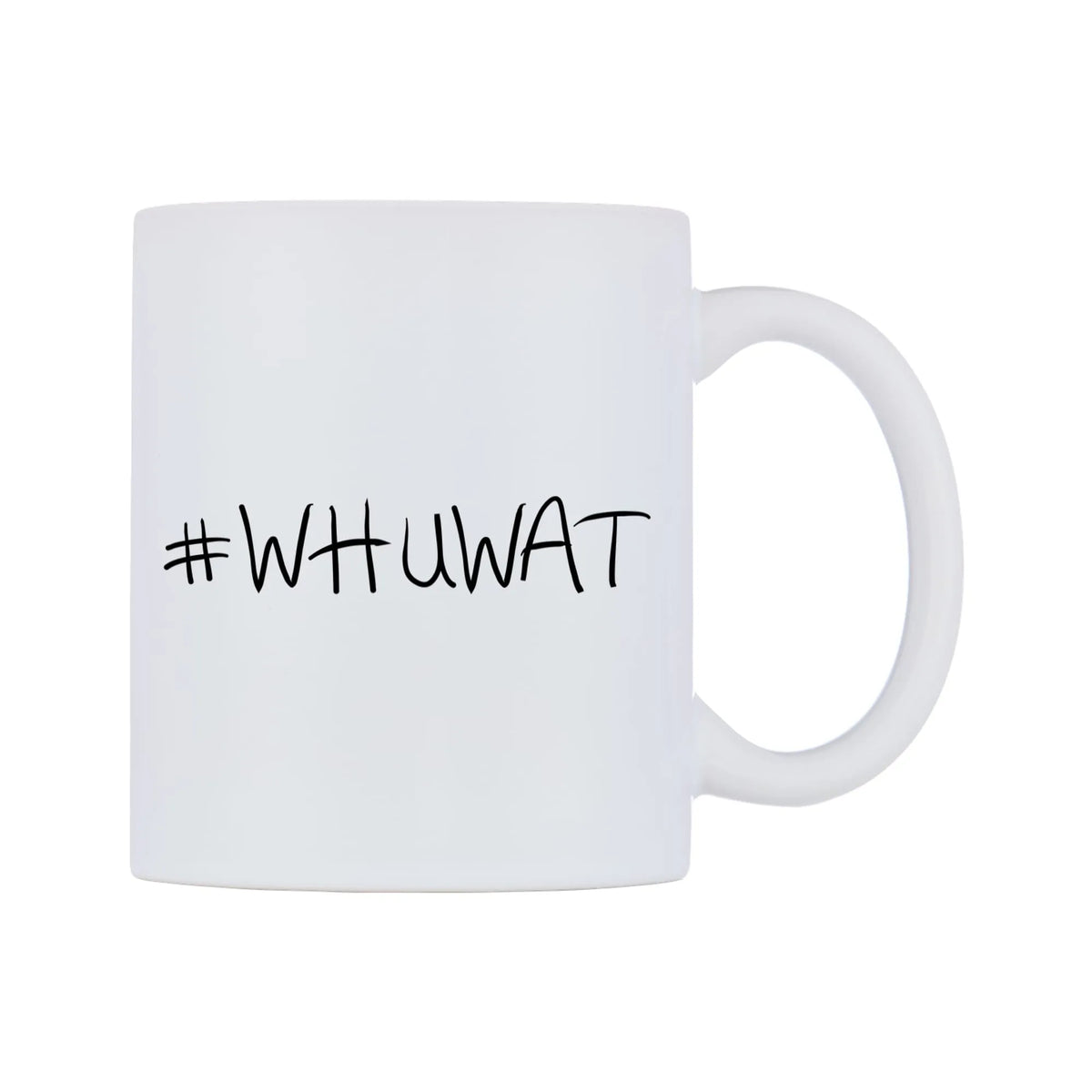 WHUWAT Mug — mug, left side, on a white background