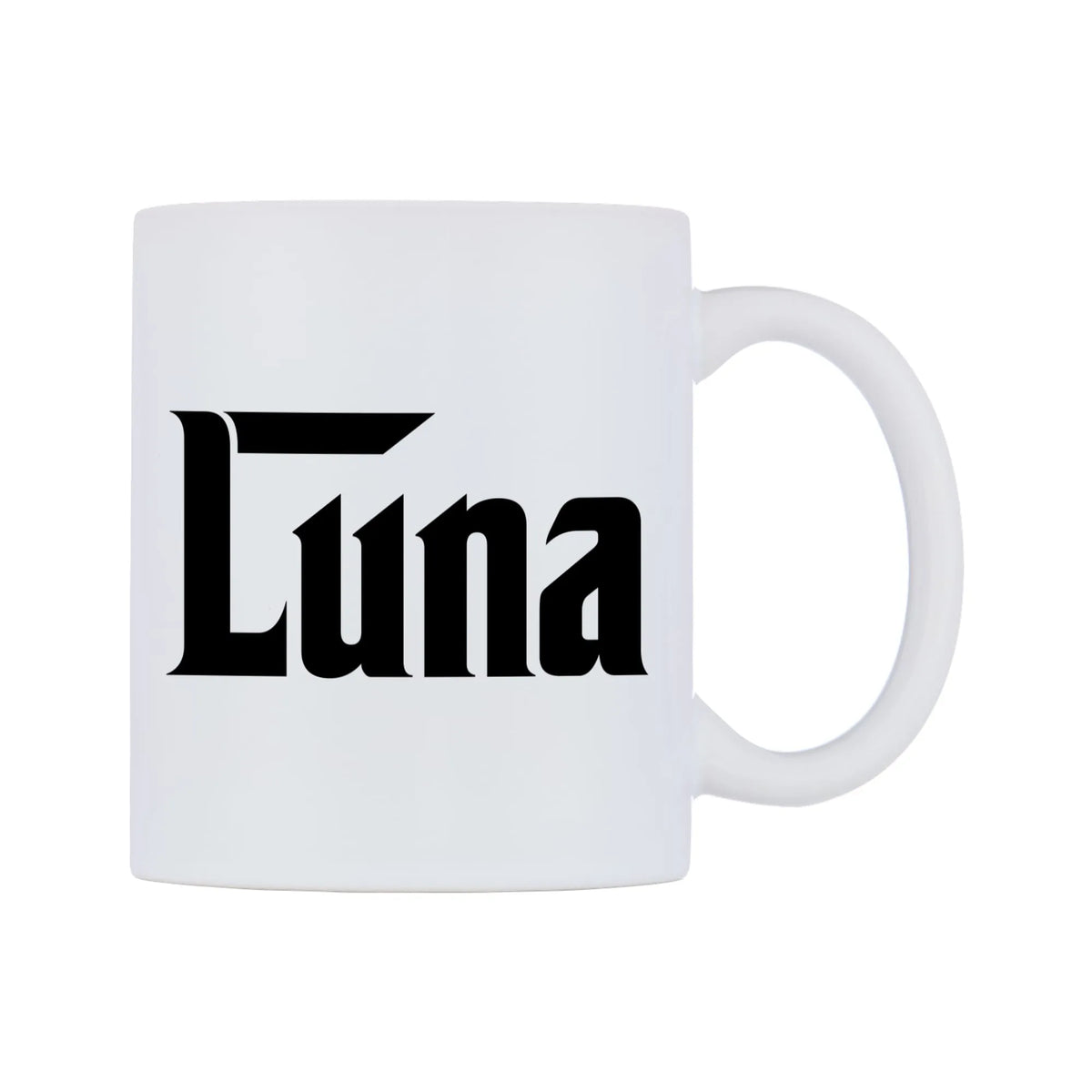 Luna - Godfather Themed Mug — white 11oz gloss mug, left side, on a white background