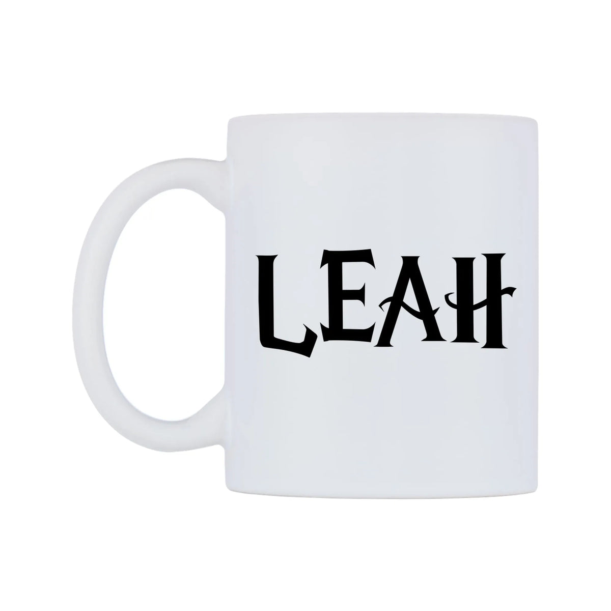 Leah - Wizard Themed Mug — white 11oz gloss mug, right side, on a white background