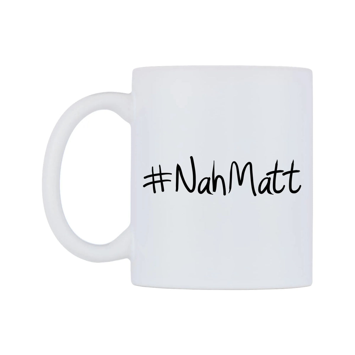 NahMatt Mug — mug, right side, on a white background