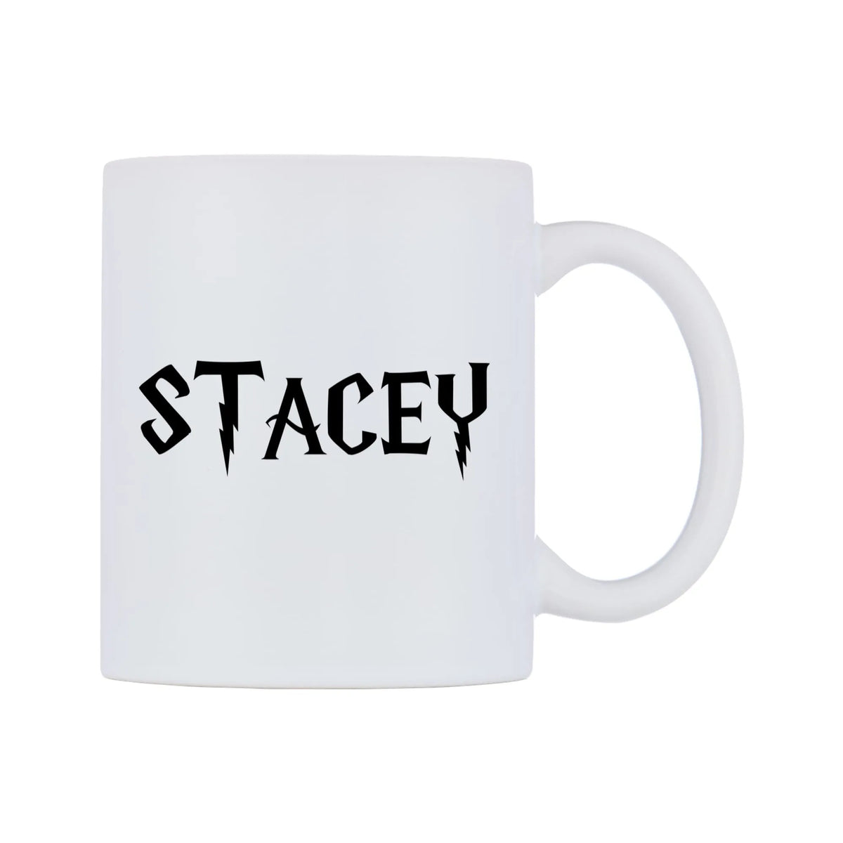Stacey - Wizard Themed Mug — mug, left side, on a white background