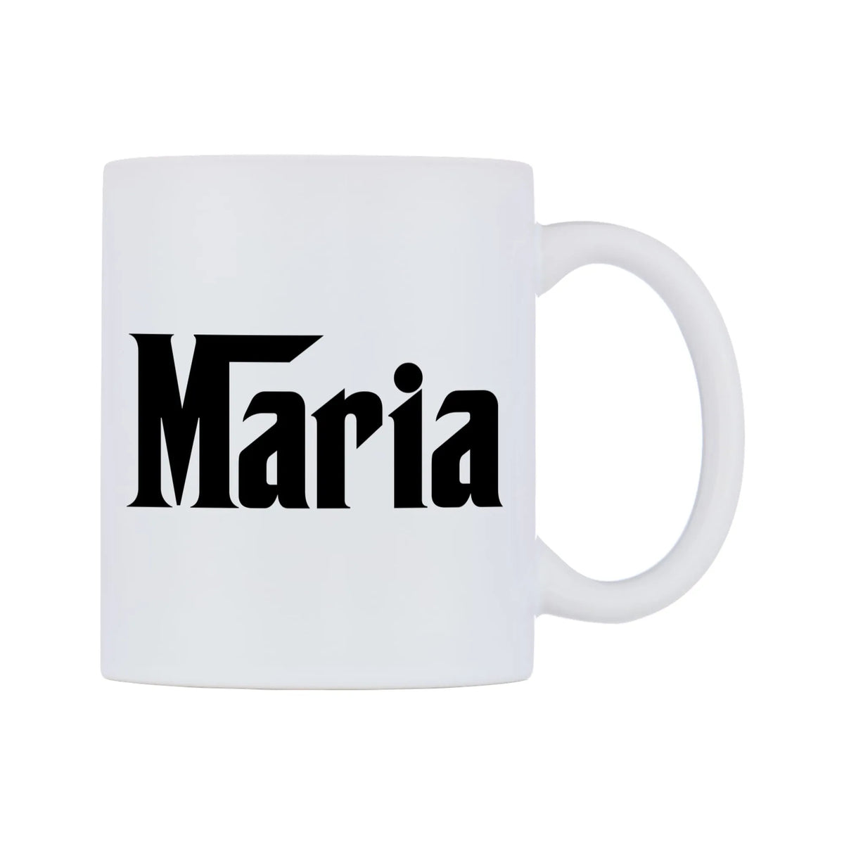 Maria - Godfather Themed Mug — white 11oz gloss mug, left side, on a white background