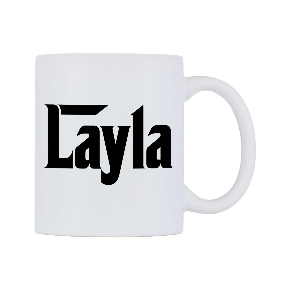 Layla - Godfather Themed Mug — white 11oz gloss mug, left side, on a white background