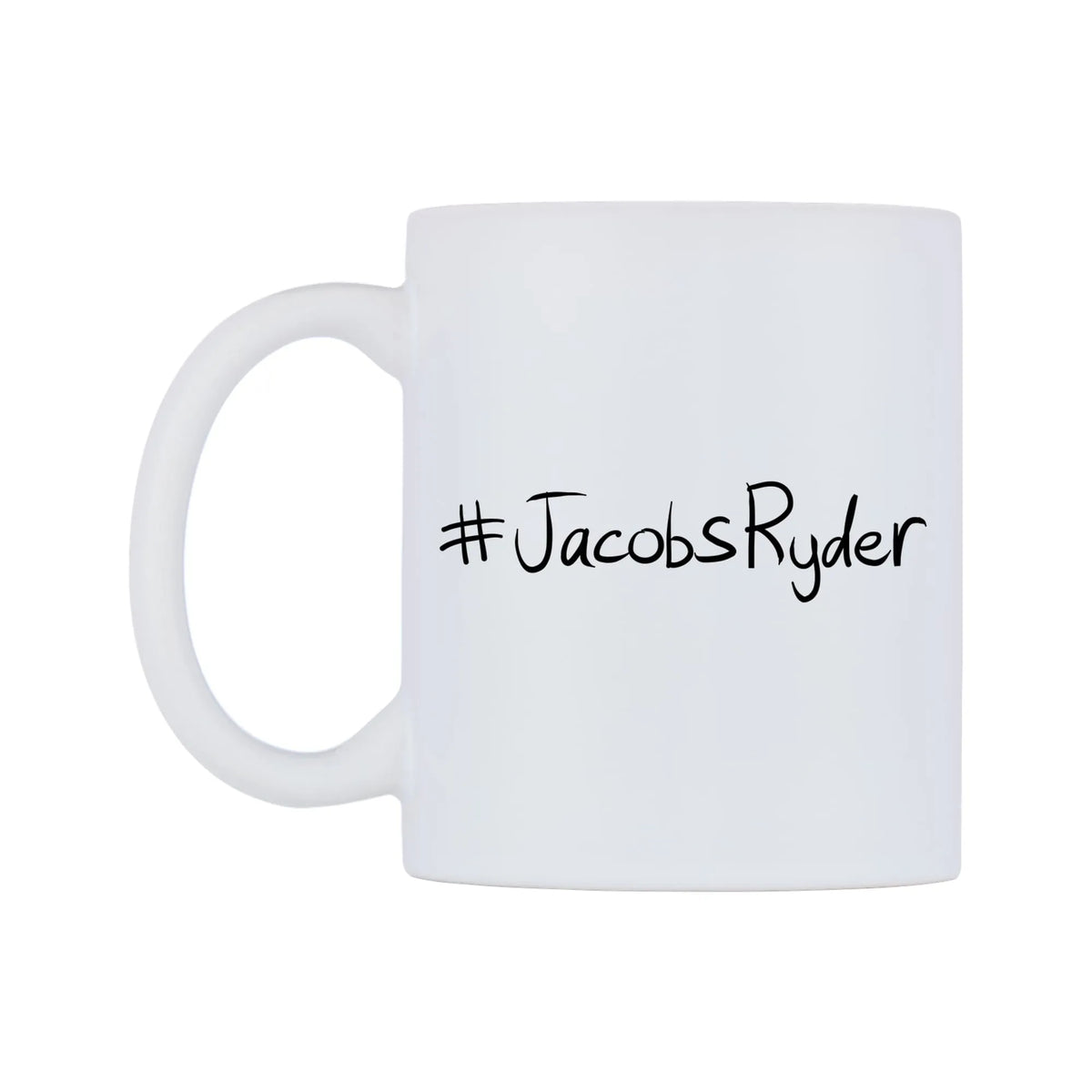 JacobsRyder Mug — mug, right side, on a white background