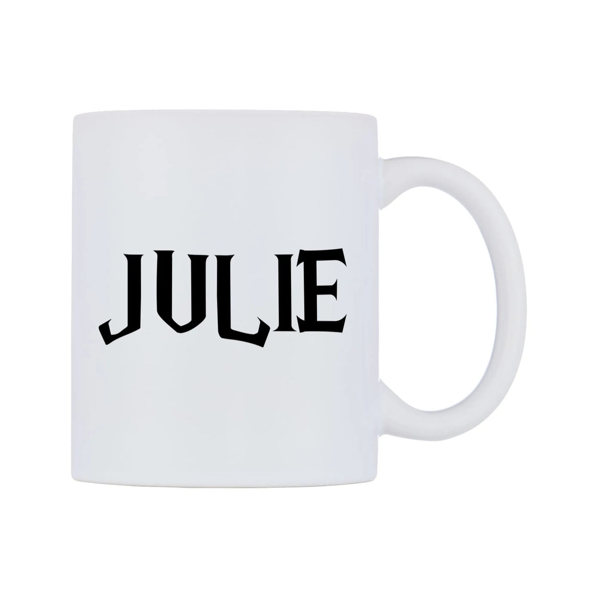 Julie - Wizard Themed Mug — mug, left side, on a white background