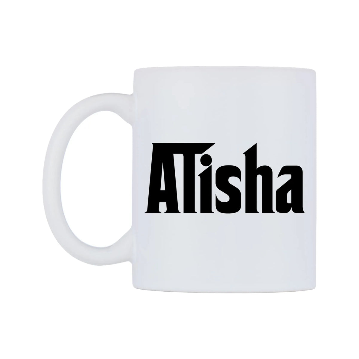 Alisha - Godfather Themed Mug — white 11oz gloss mug, right side, on a white background