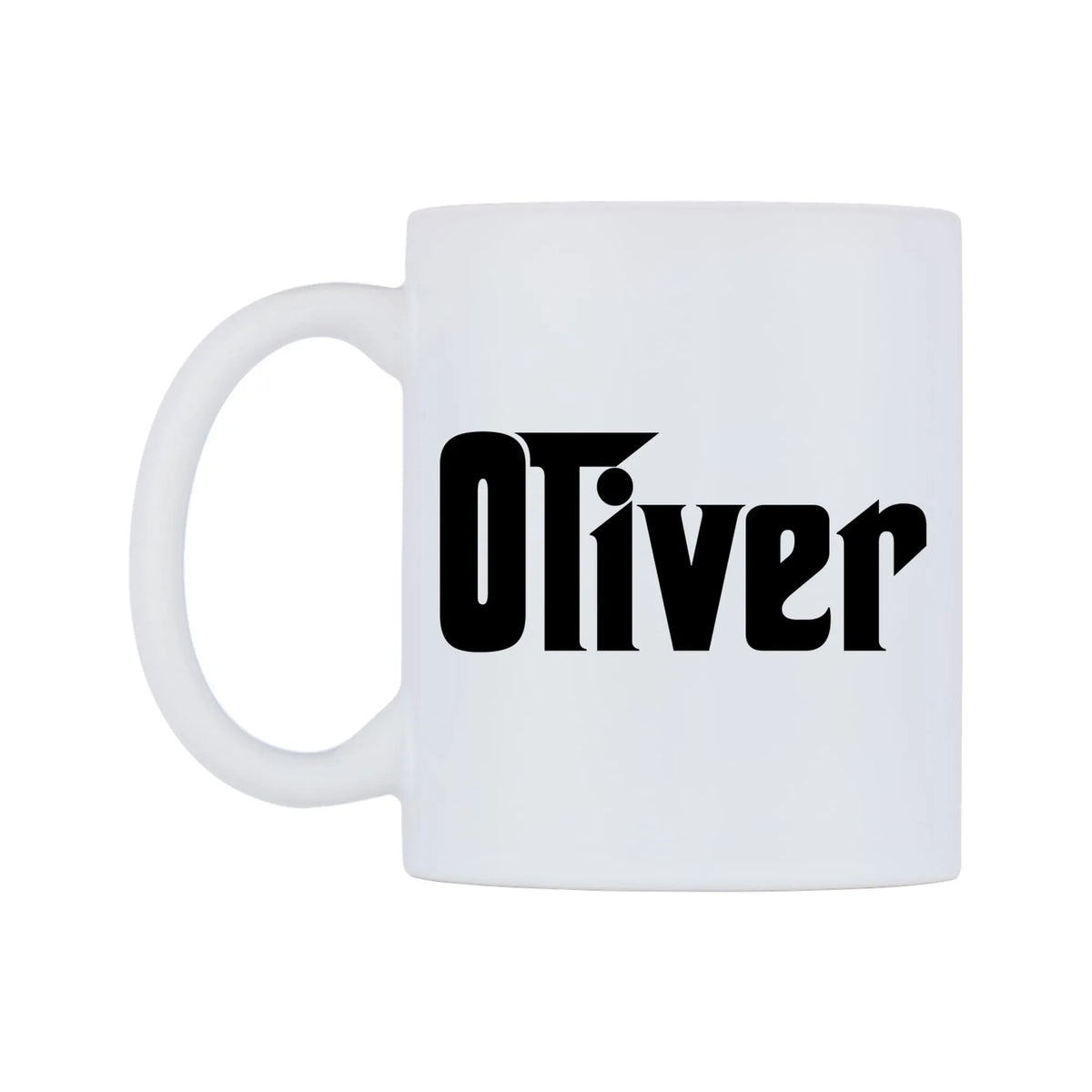 Oliver - Godfather Themed Mug — white 11oz gloss mug, right side, on a white background