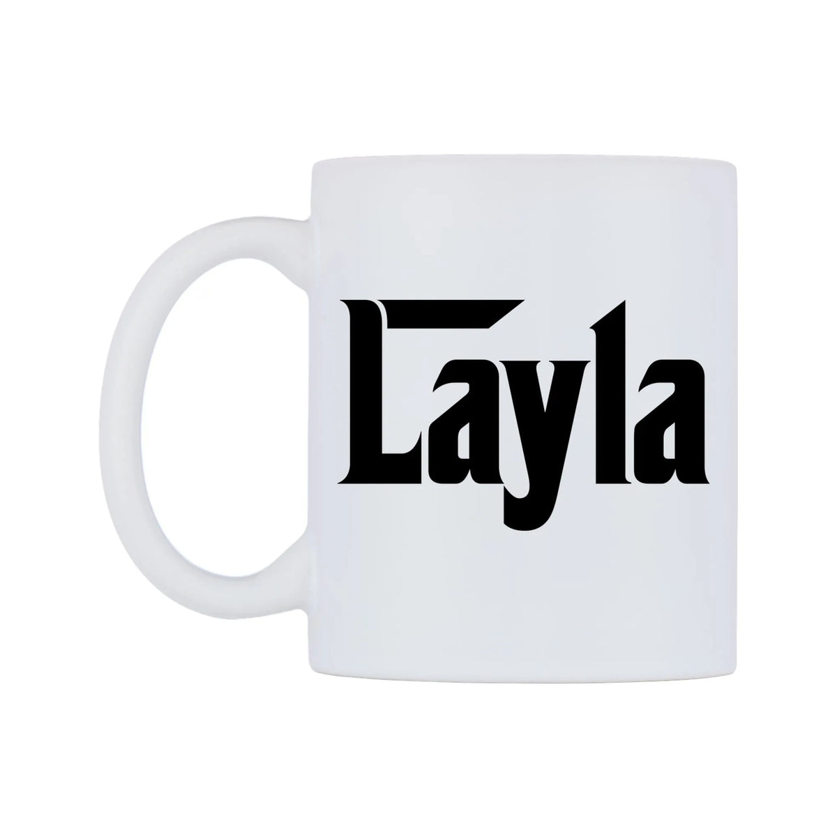 Layla - Godfather Themed Mug — white 11oz gloss mug, right side, on a white background