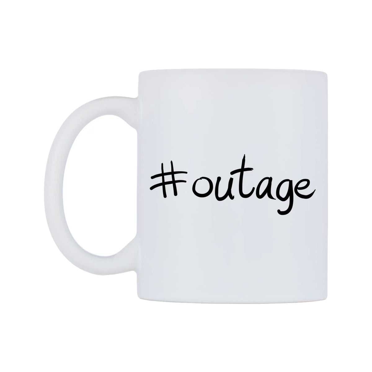 outage Mug — mug, right side, on a white background