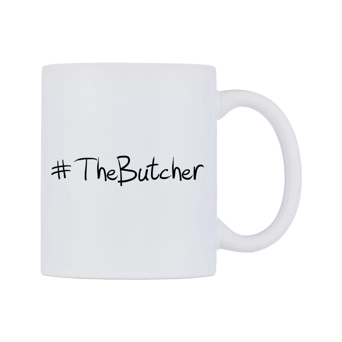 TheButcher Mug — mug, left side, on a white background