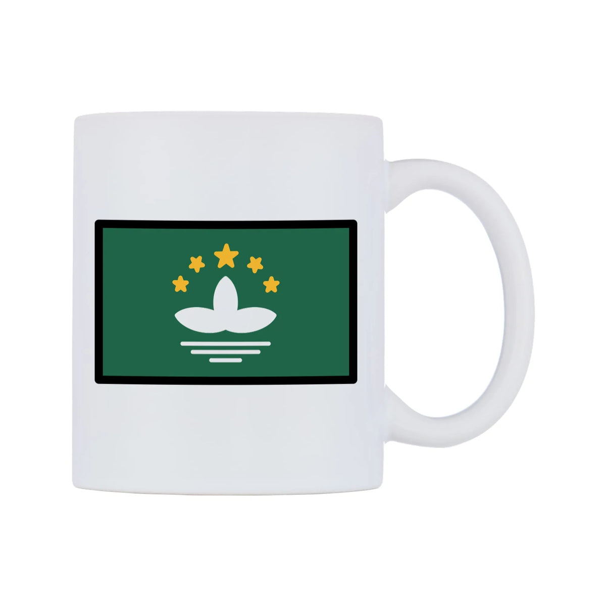 Macao Flag Emoji Mug — mug, left side, on a white background