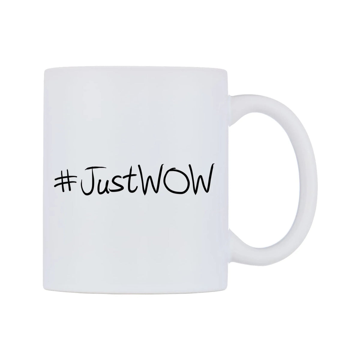 JustWOW Mug — mug, left side, on a white background