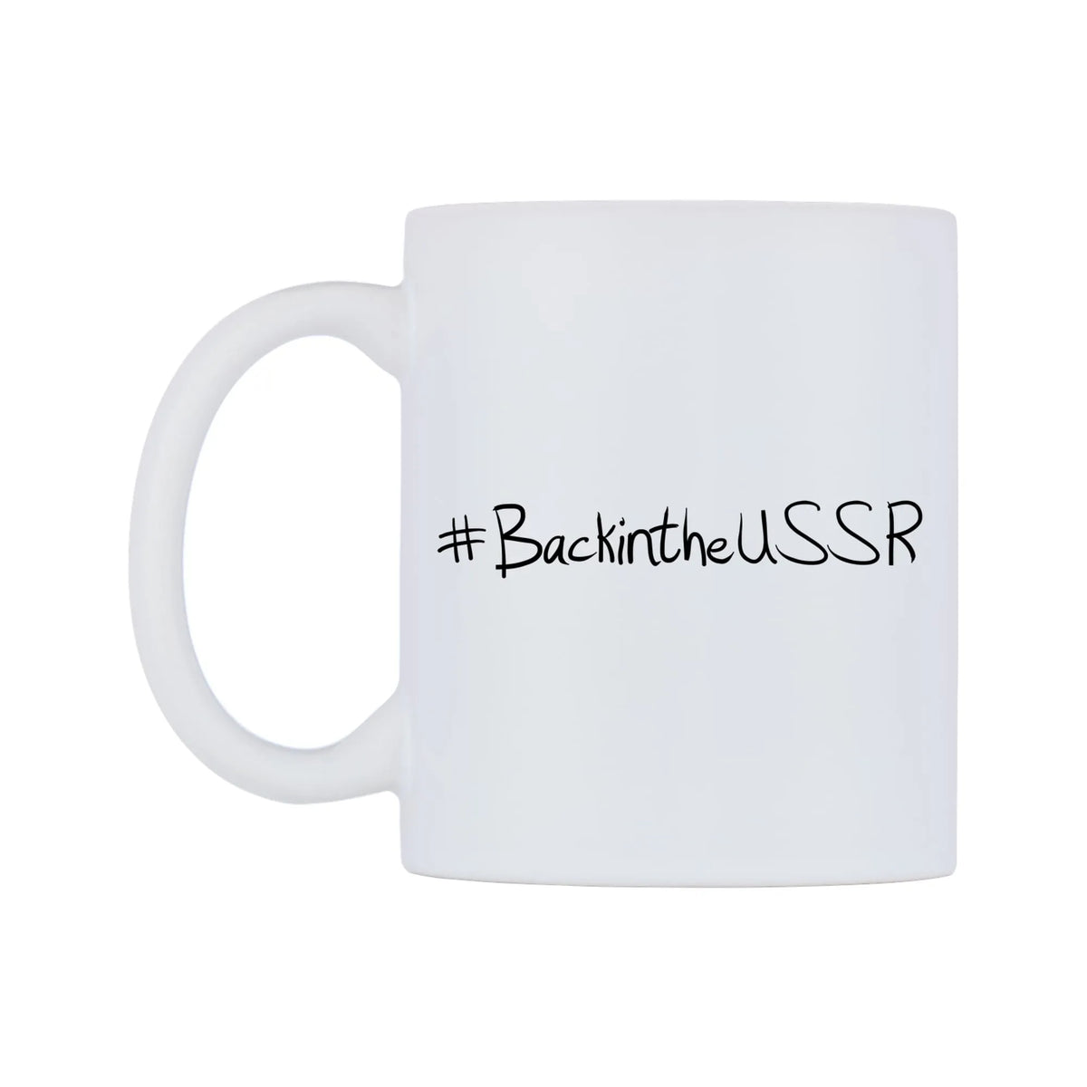 BackintheUSSR Mug — mug, right side, on a white background