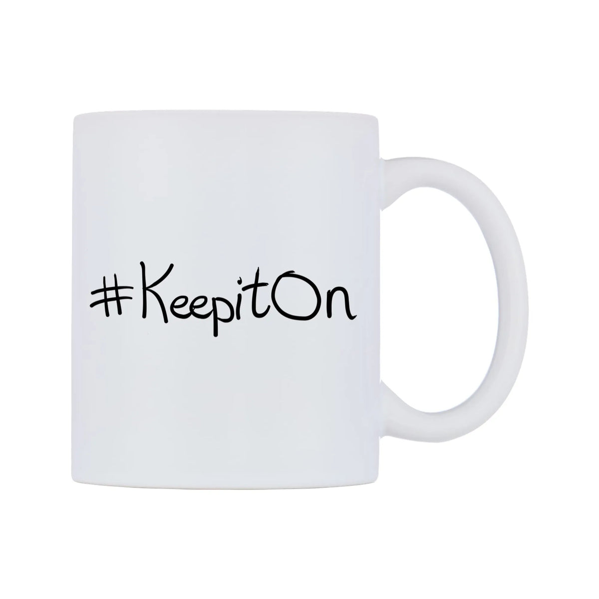KeepitOn Mug — mug, left side, on a white background