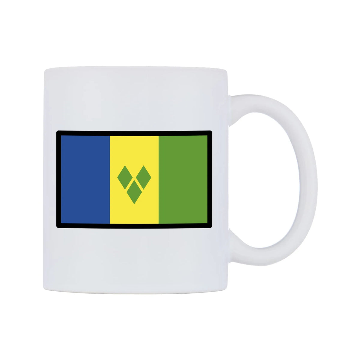 St. Vincent & Grenadines Flag Emoji Mug — mug, left side, on a white background