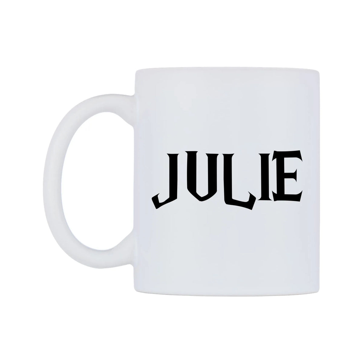 Julie - Wizard Themed Mug — white 11oz gloss mug, right side, on a white background