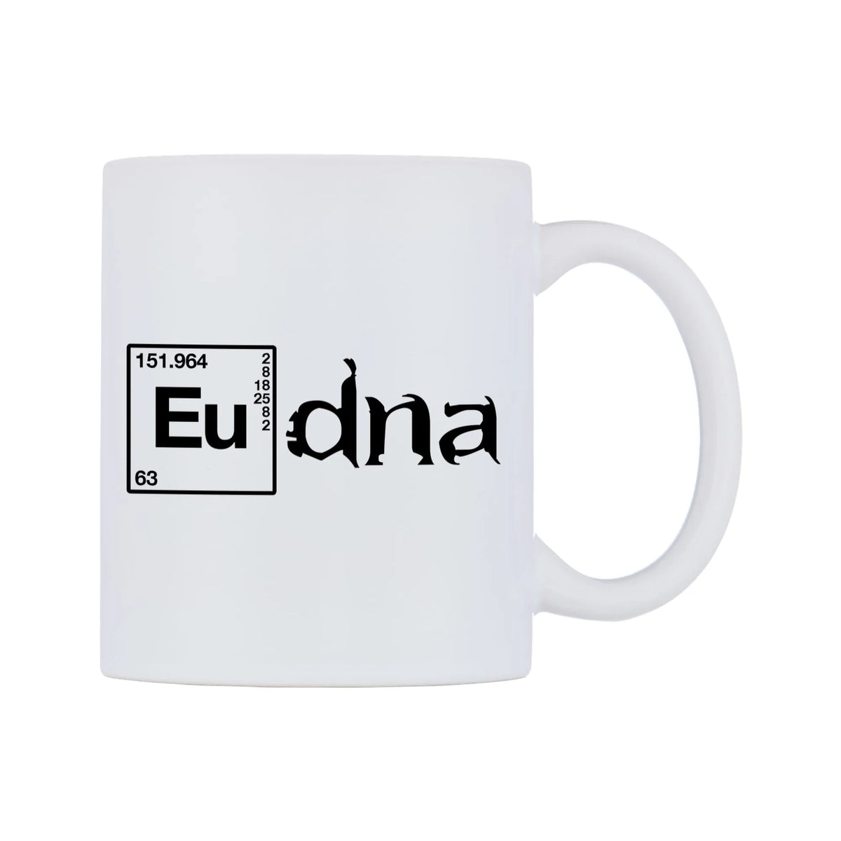Edna - Chemistry Themed Mug — mug, left side, on a white background
