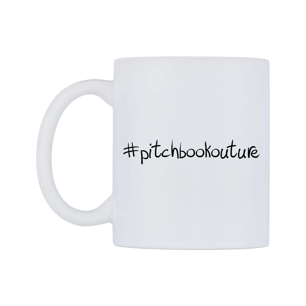 pitchbookouture Mug — mug, right side, on a white background