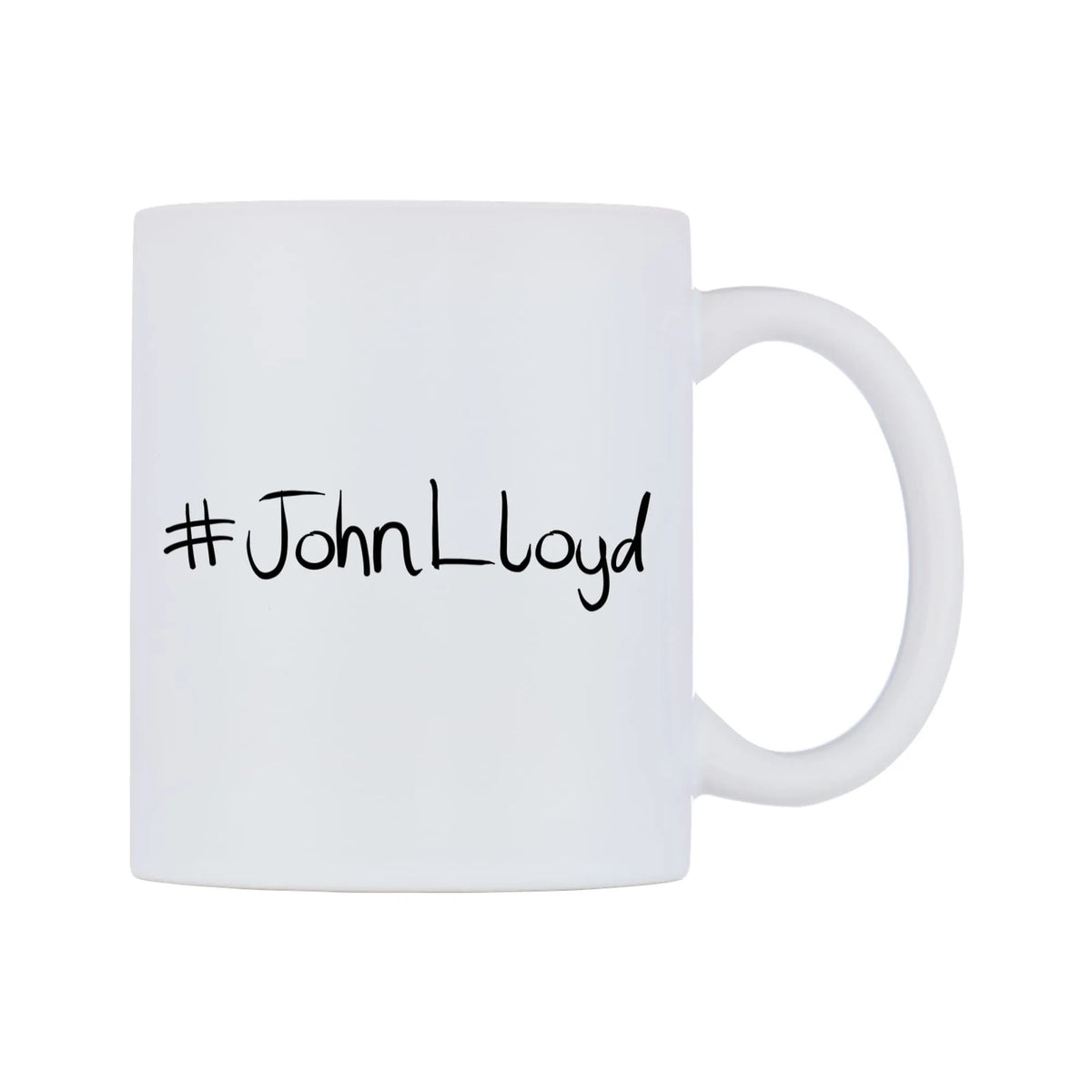 JohnLloyd Mug — mug, left side, on a white background