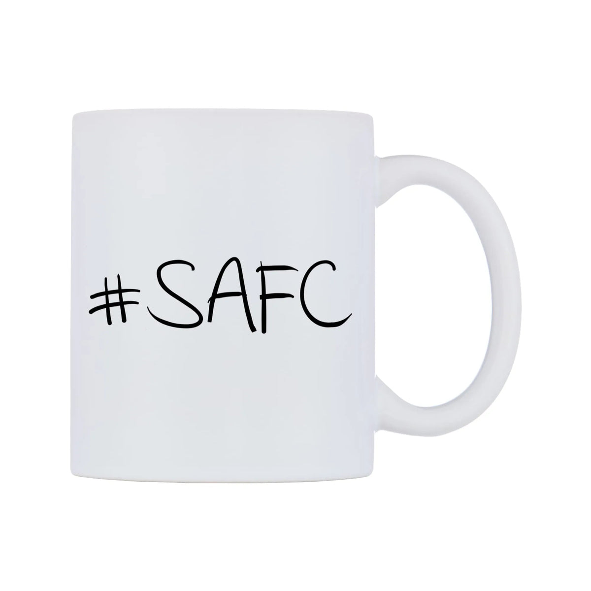 SAFC Mug — mug, left side, on a white background