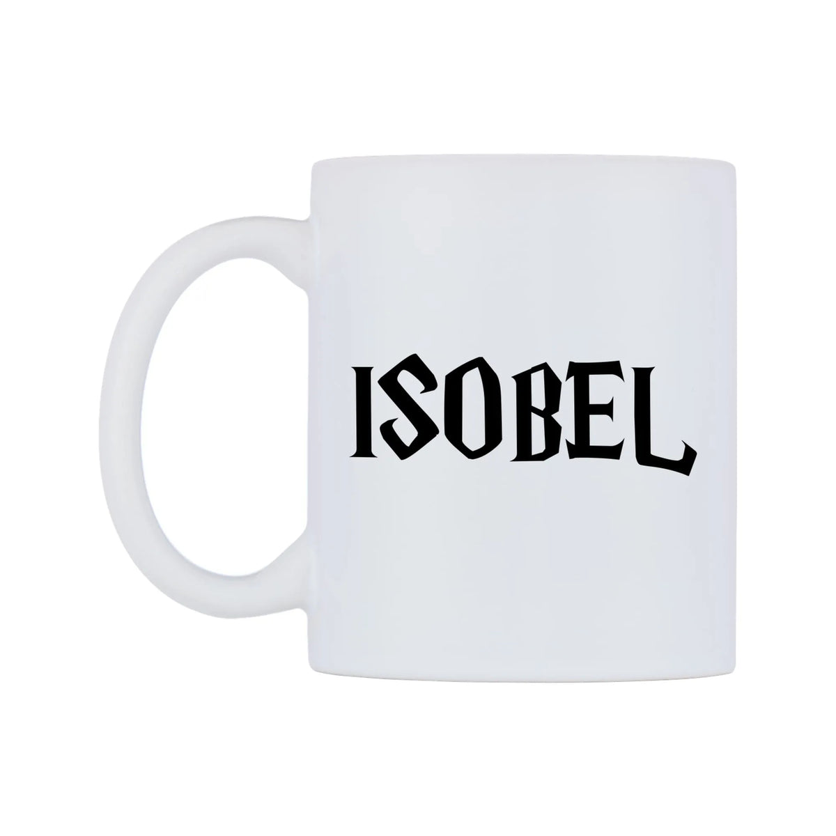 Isobel - Wizard Themed Mug — mug, right side, on a white background