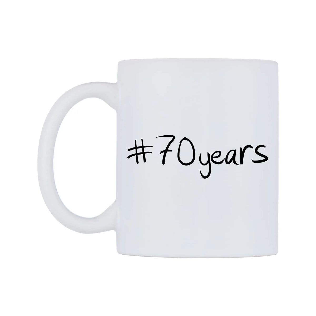 number 70years Mug — mug, right side, on a white background