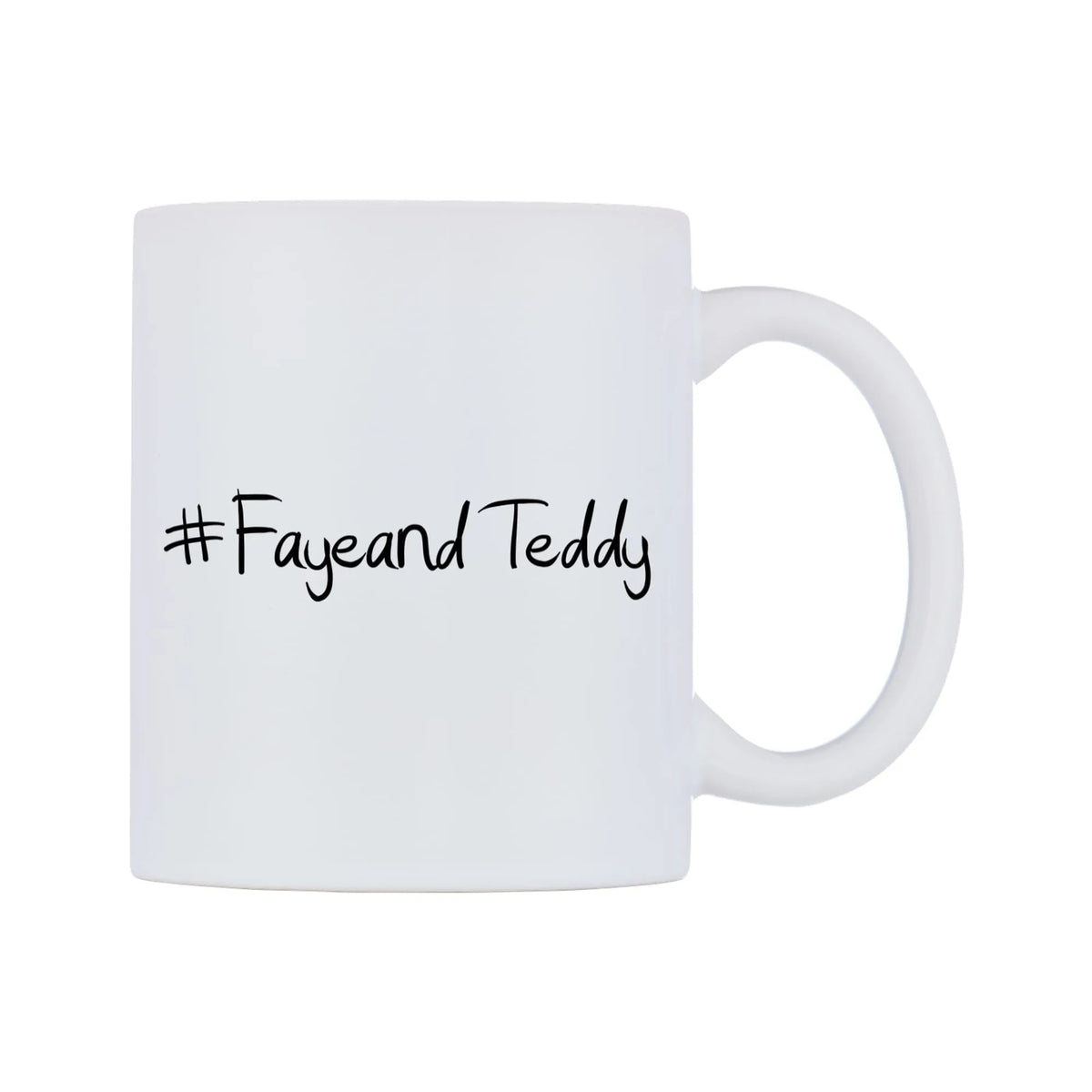 FayeandTeddy Mug — mug, left side, on a white background