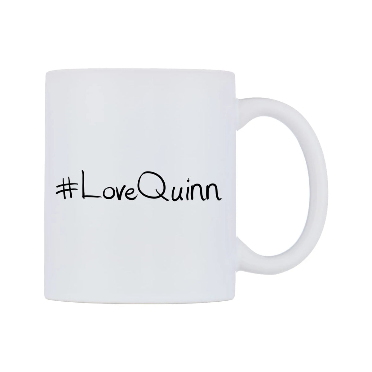 LoveQuinn Mug — mug, left side, on a white background