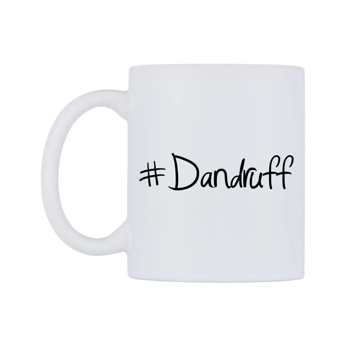Dandruff Mug — mug, right side, on a white background