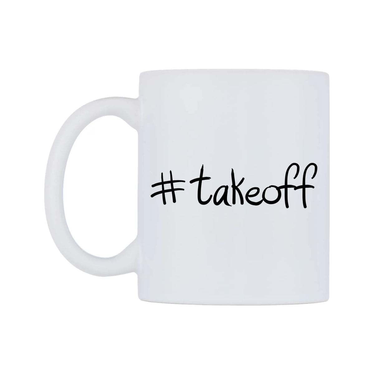 takeoff Mug — mug, right side, on a white background