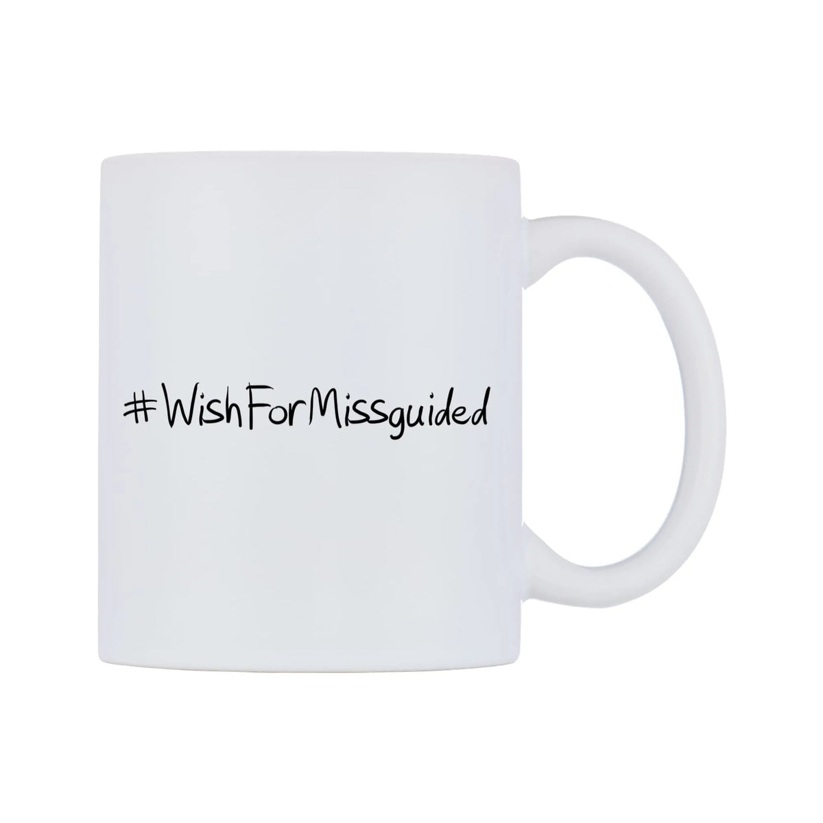 WishForMissguided Mug — mug, left side, on a white background