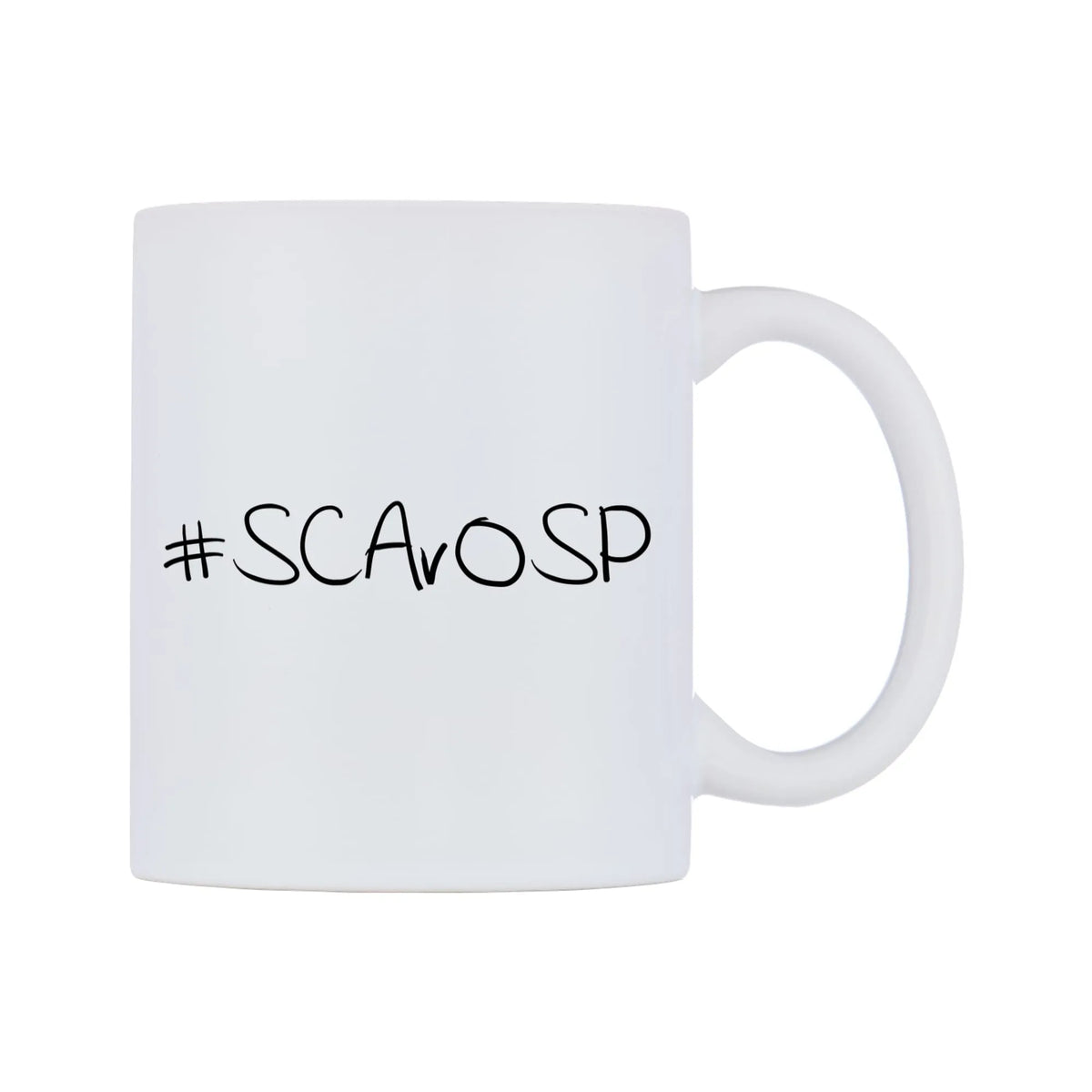 SCAvOSP Mug — mug, left side, on a white background