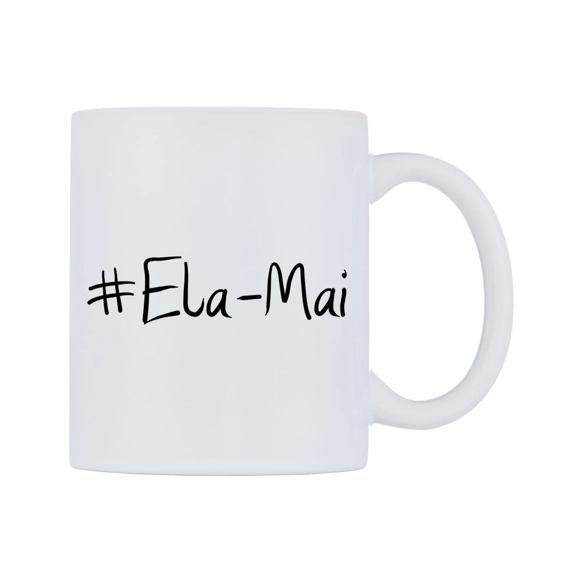 Ela-Mai Mug — mug, left side, on a white background