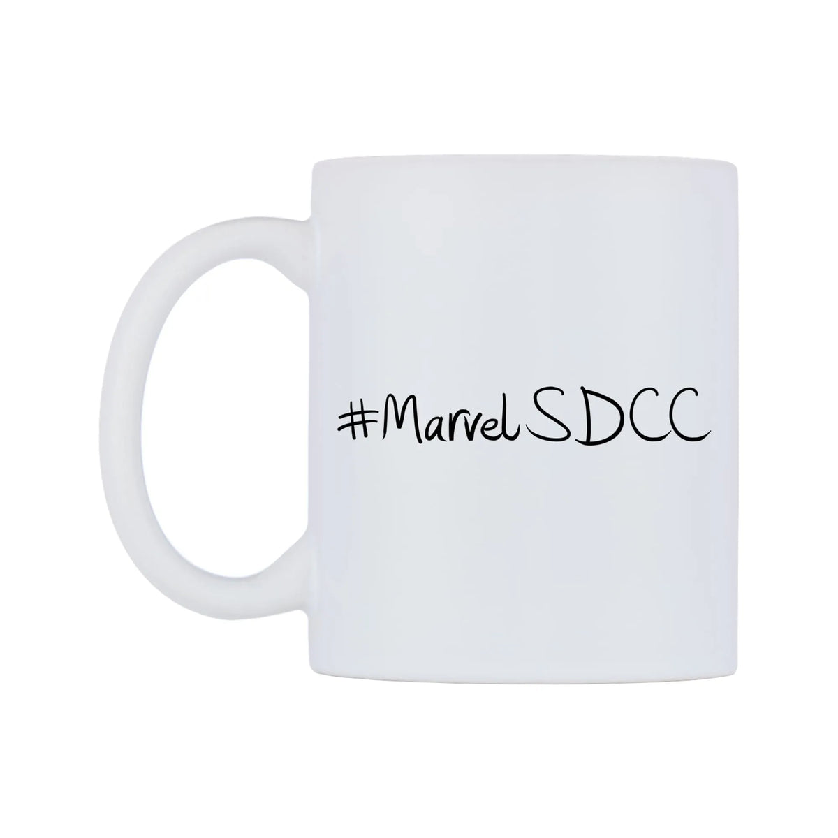 MarvelSDCC Mug — mug, right side, on a white background
