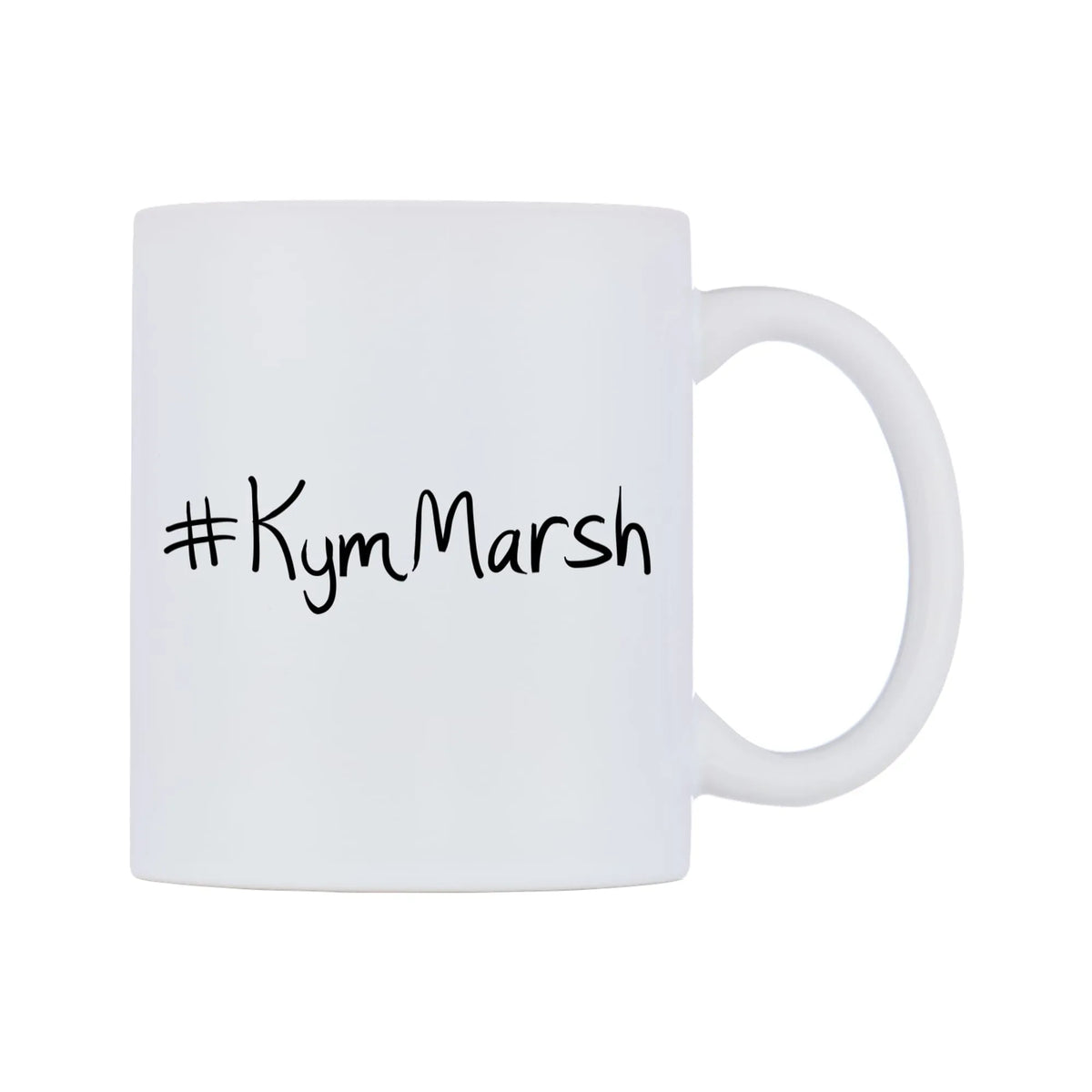 KymMarsh Mug — mug, left side, on a white background