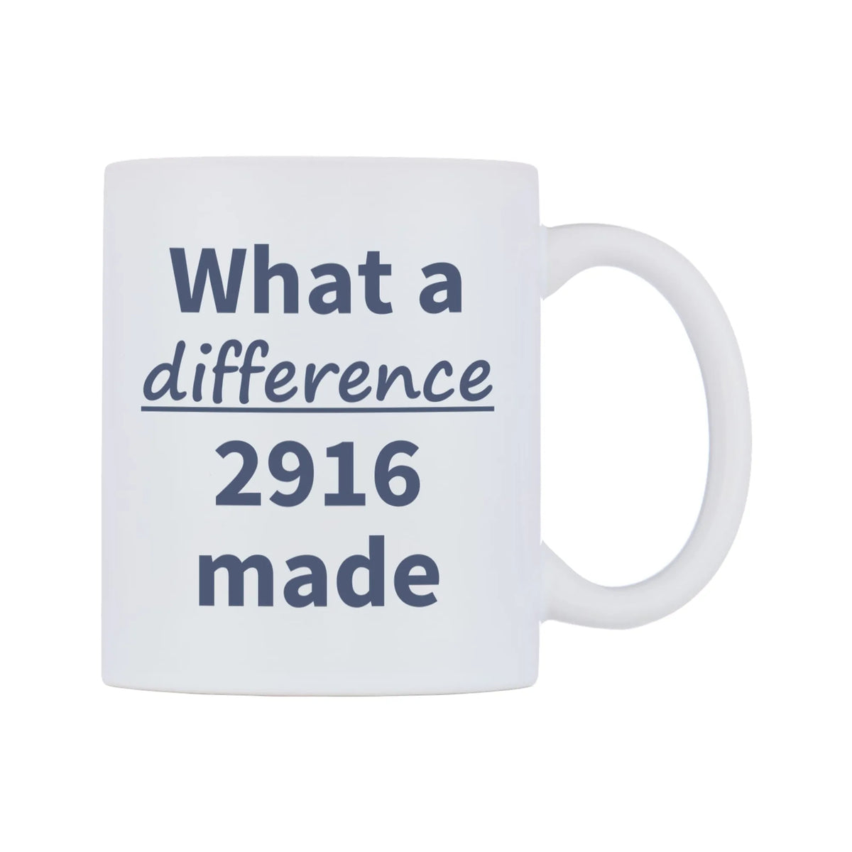 What a difference 2916 made Mug — mug, left side, on a white background