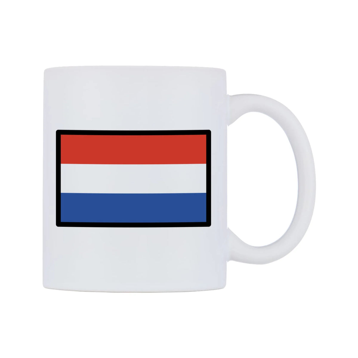 Netherlands Flag Emoji Mug — mug, left side, on a white background