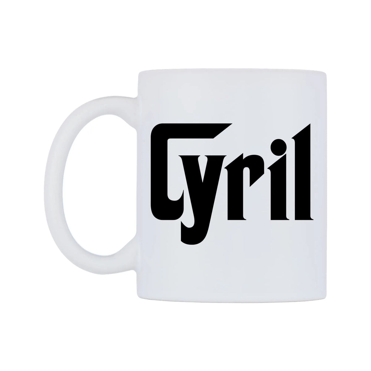 Cyril - Godfather Themed Mug — white 11oz gloss mug, right side, on a white background