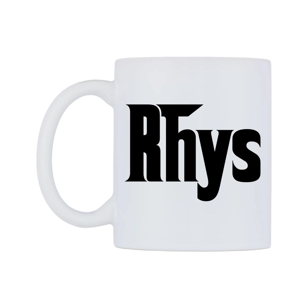Rhys - Godfather Themed Mug — white 11oz gloss mug, right side, on a white background