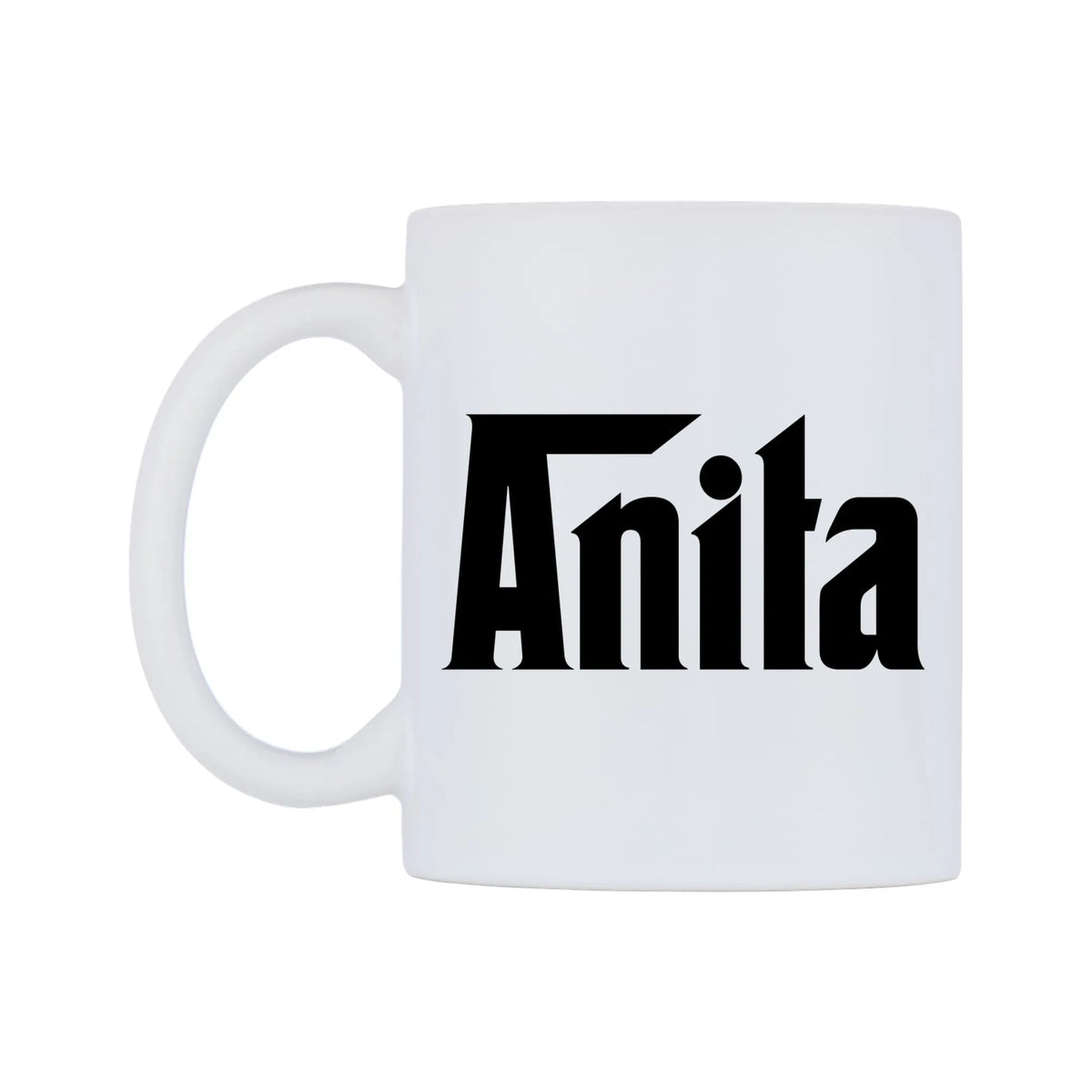 Anita - Godfather Themed Mug — white 11oz gloss mug, right side, on a white background