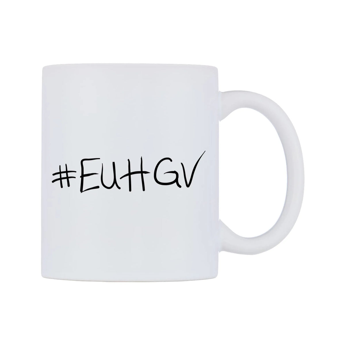 EUHGV Mug — mug, left side, on a white background