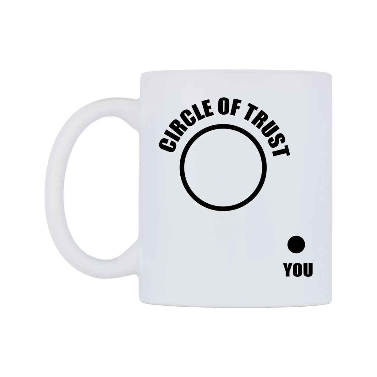 Circle of Trust Mug — mug, right side, on a white background