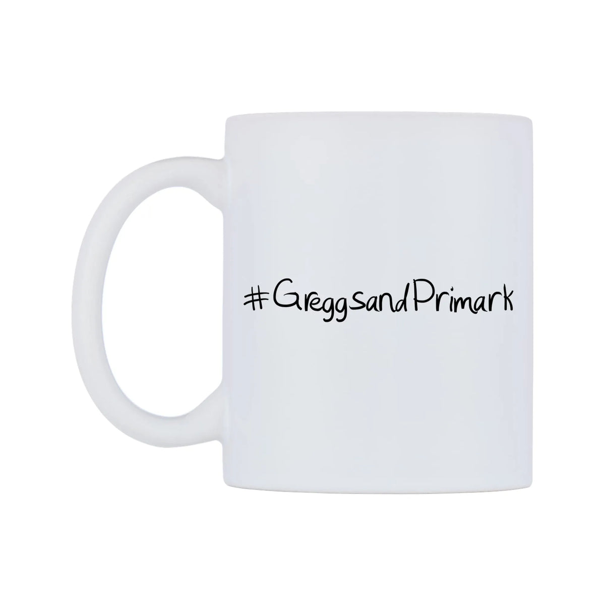 GreggsandPrimark Mug — mug, right side, on a white background