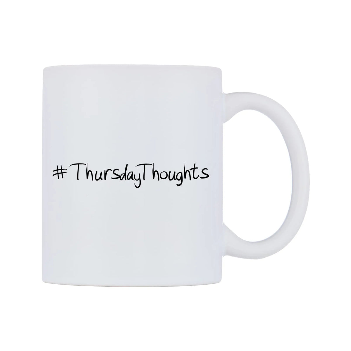 ThursdayThoughts Mug — mug, left side, on a white background