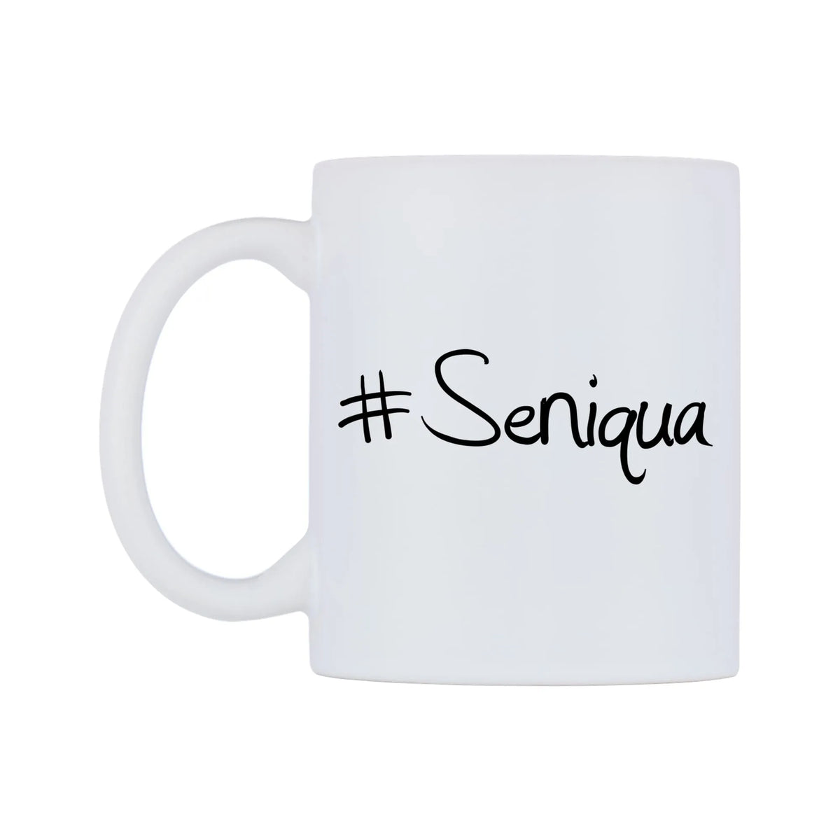 Seniqua Mug — mug, right side, on a white background
