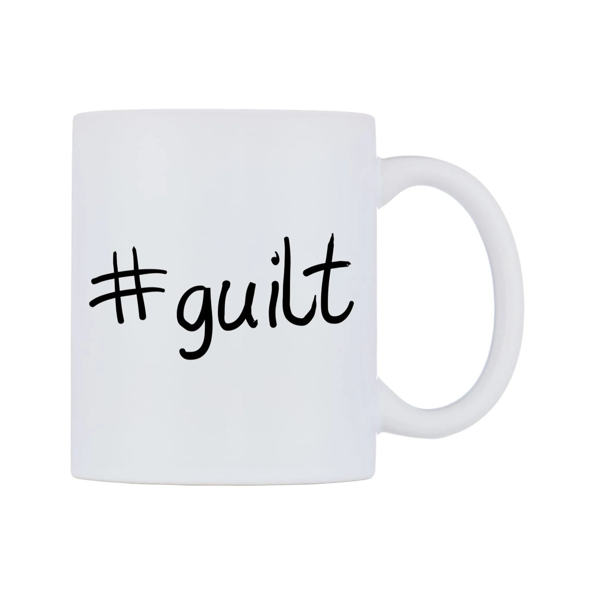 guilt Mug — mug, left side, on a white background
