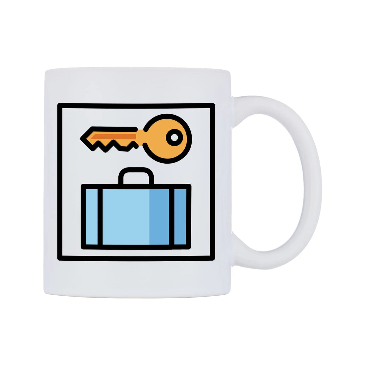 Left Luggage Emoji Mug — mug, left side, on a white background